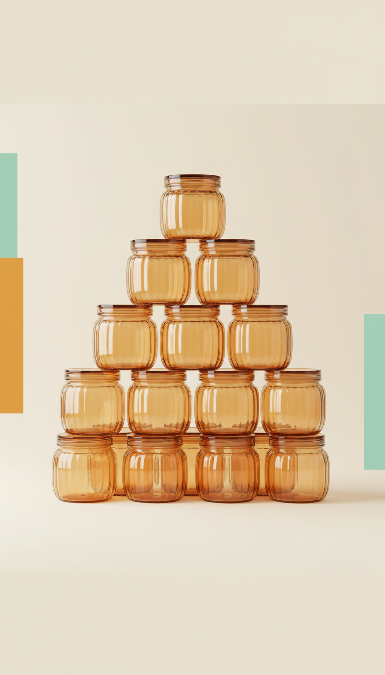 Glass Pantry Jars With Airtight Bamboo Lid
